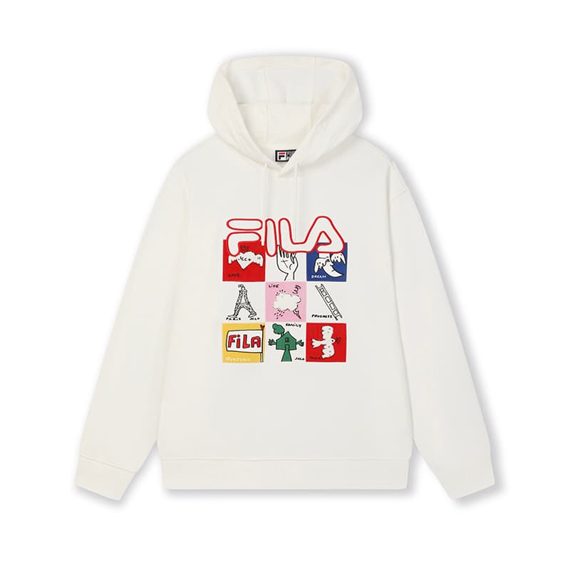 Худи FILA ORIGINALE Толстовка Унисекс Облачный Белый - изображение 1