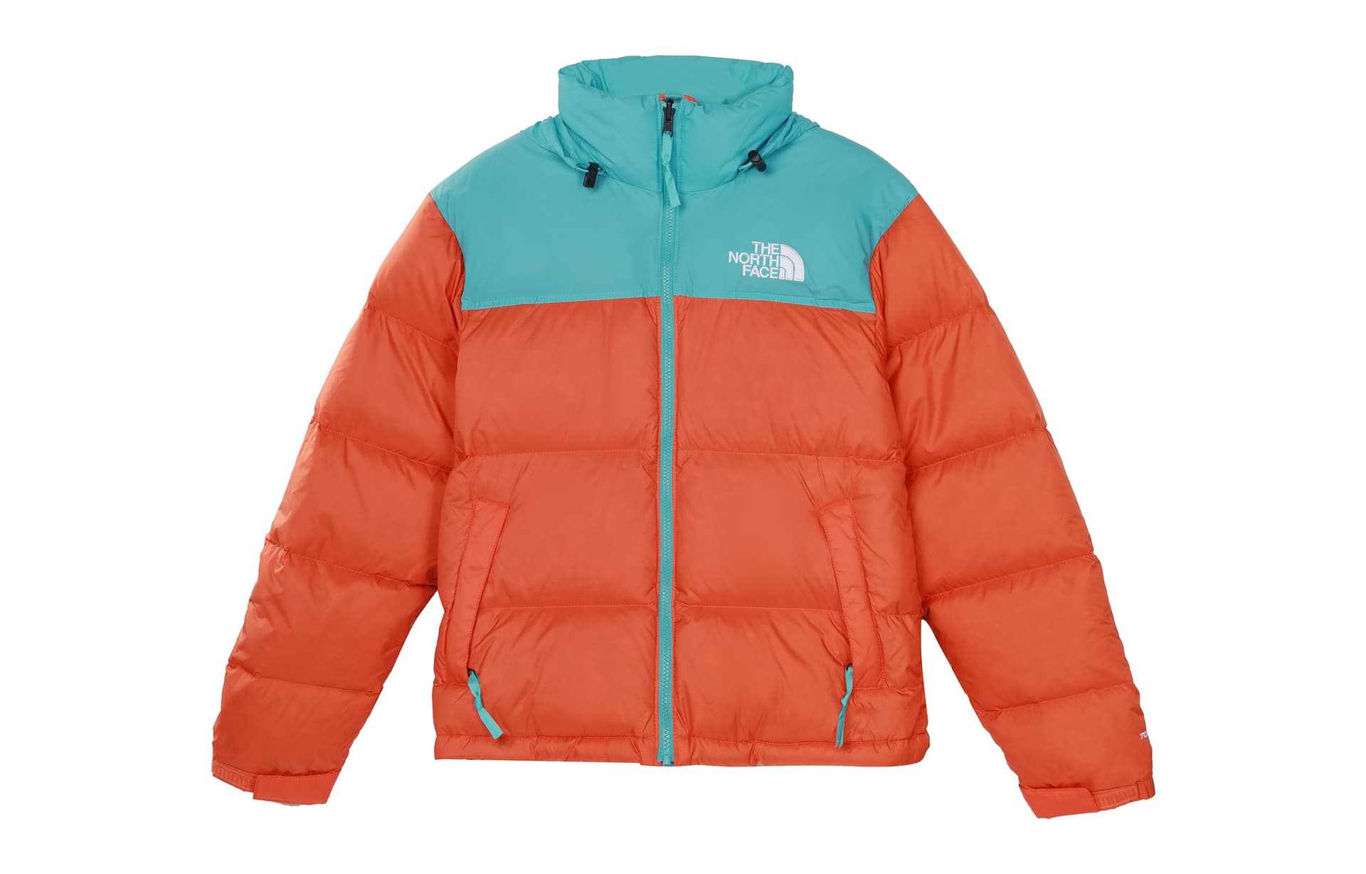 Зимняя куртка The North Face 1996 Retro Nuptse Blue Orange - изображение 1