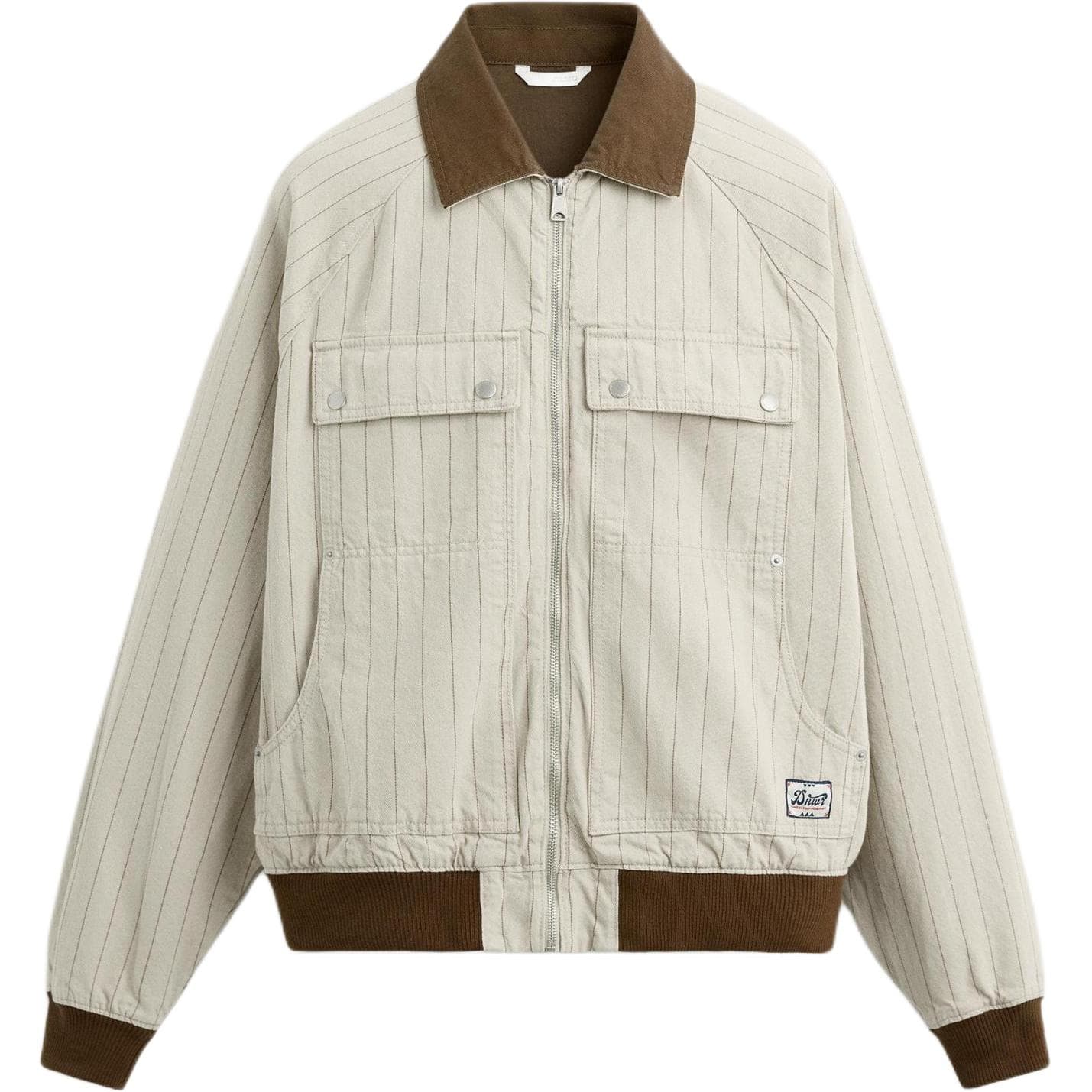 Куртка ZARA Striped Colorblock Jacket - изображение 1