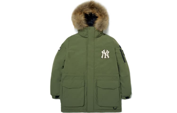 Зимняя куртка MLB Yankees Puffer Jacket Green - изображение 1