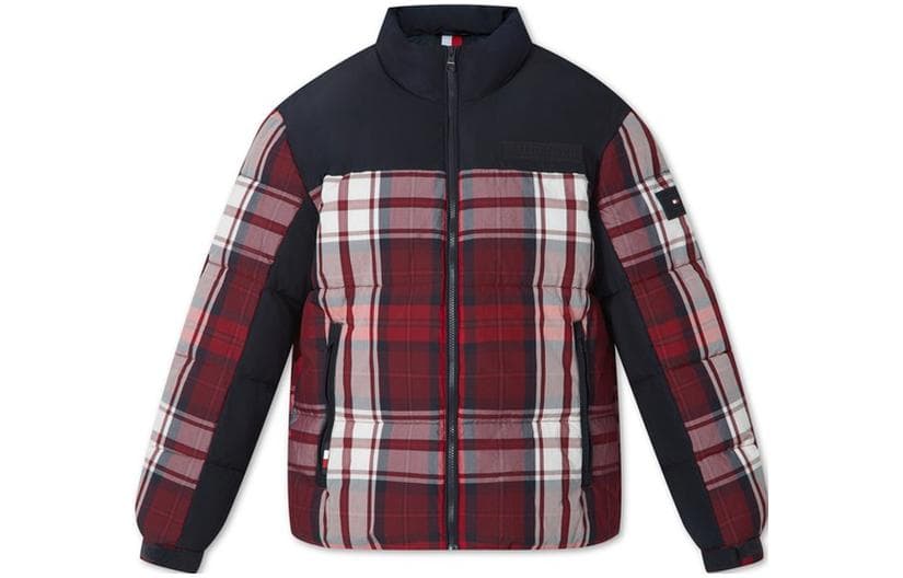 Куртка Tommy Hilfiger Куртка Мужская Темно-синяя Красная Белая Клетчатая - изображение 1