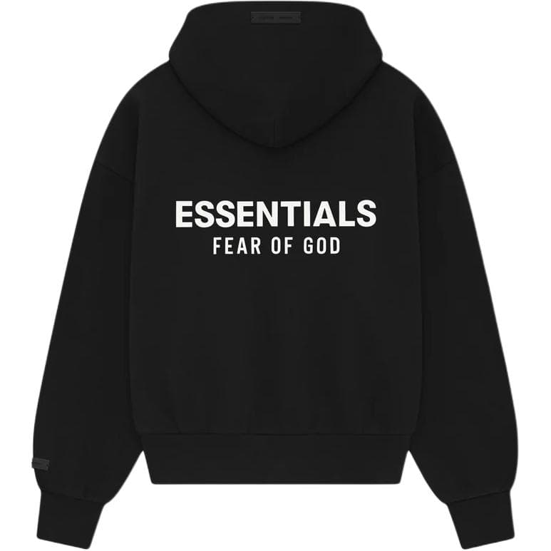 Худи Fear of God Essentials SS25 Classic Full Zip-Up Hoodie Jet Black