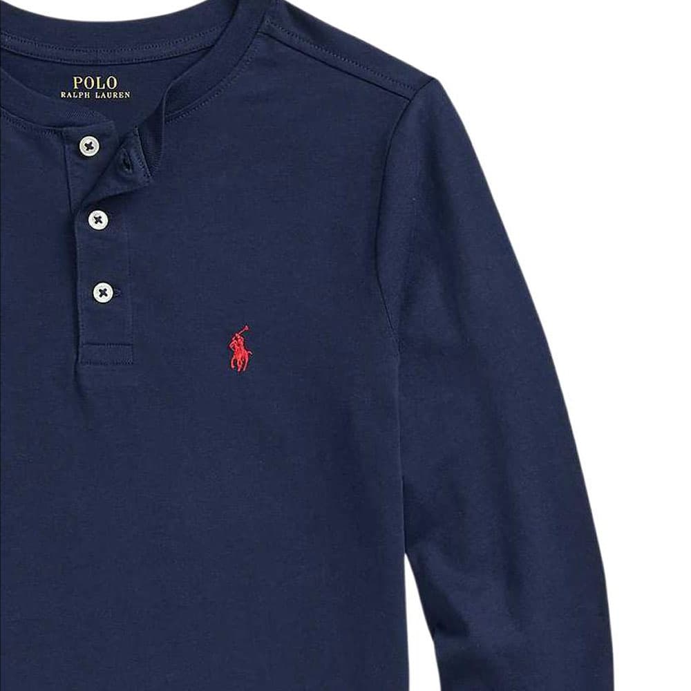 Футболка Polo Ralph Lauren T-рубашка Стандартный размер Элегантный Темно-синий Подростковый - изображение 3