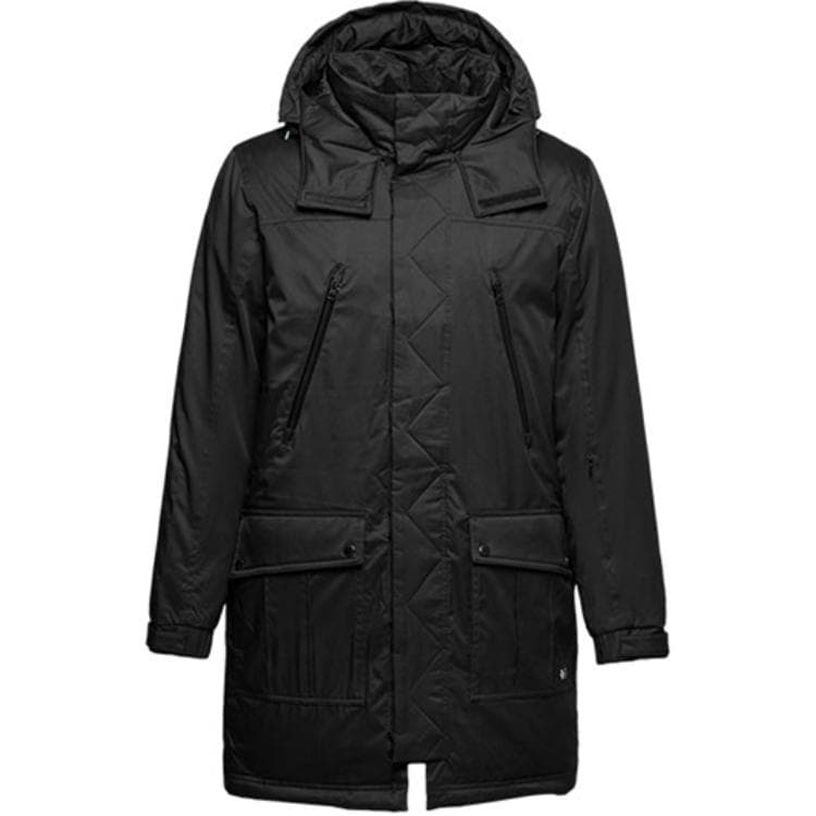 Зимняя куртка Converse Mens Outdoor Series Средняя длина утепленная ветрозащитная пуховая куртка Серый утиный пух Чернильно-черный - изображение 1