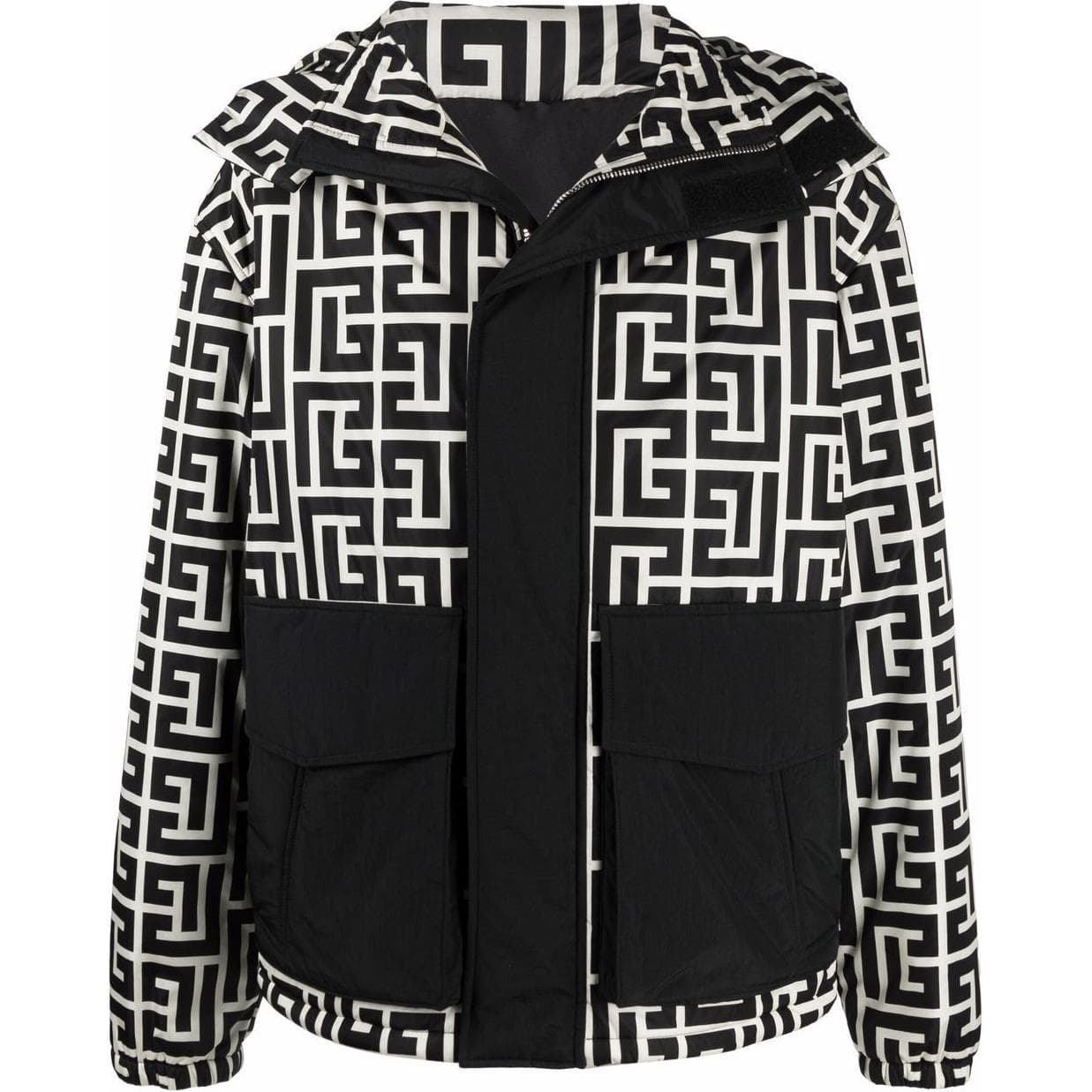 Зимняя куртка пуховик Balmain SS22 Hooded Jacket Black - изображение 1