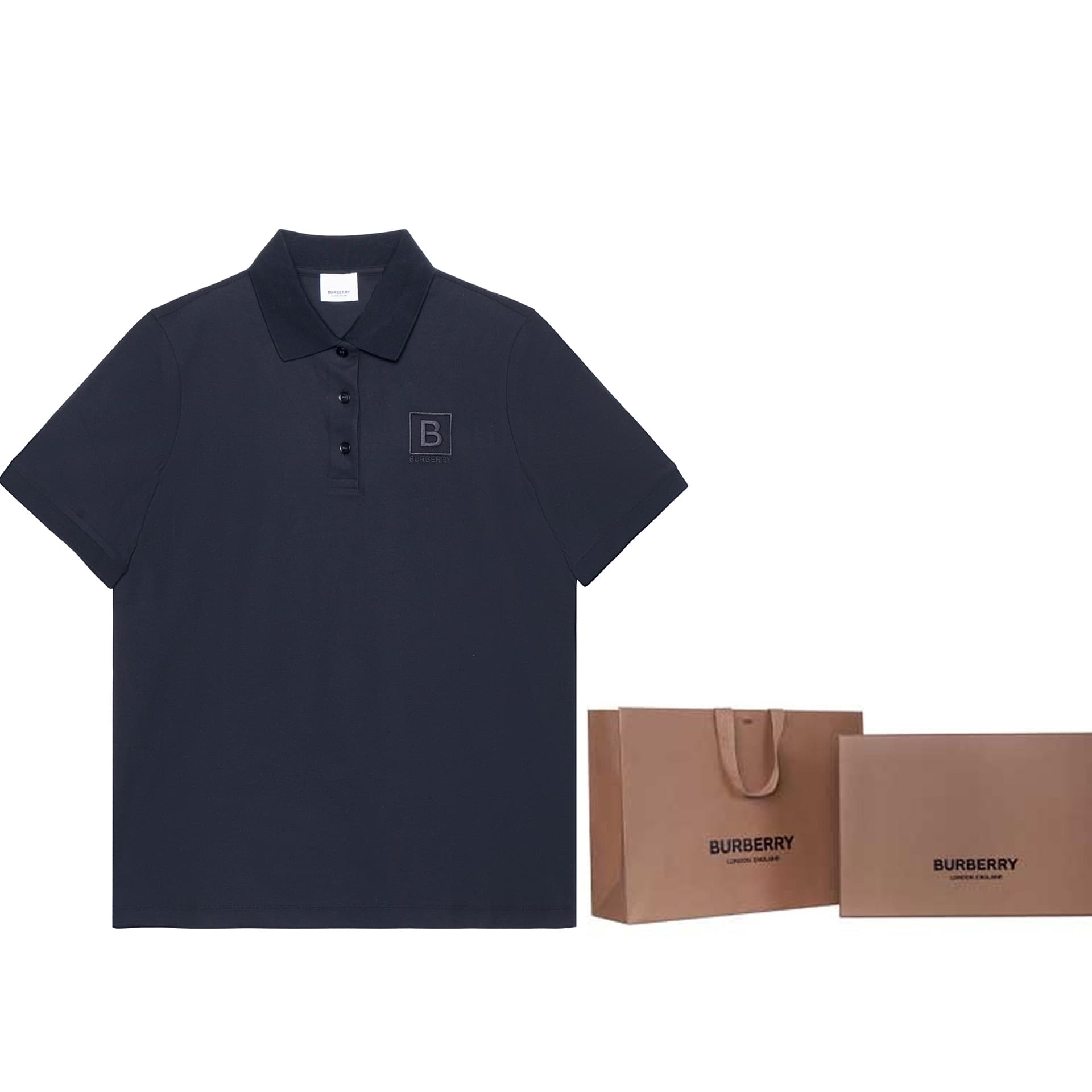 Поло Burberry Polo Shirt Navy - изображение 5