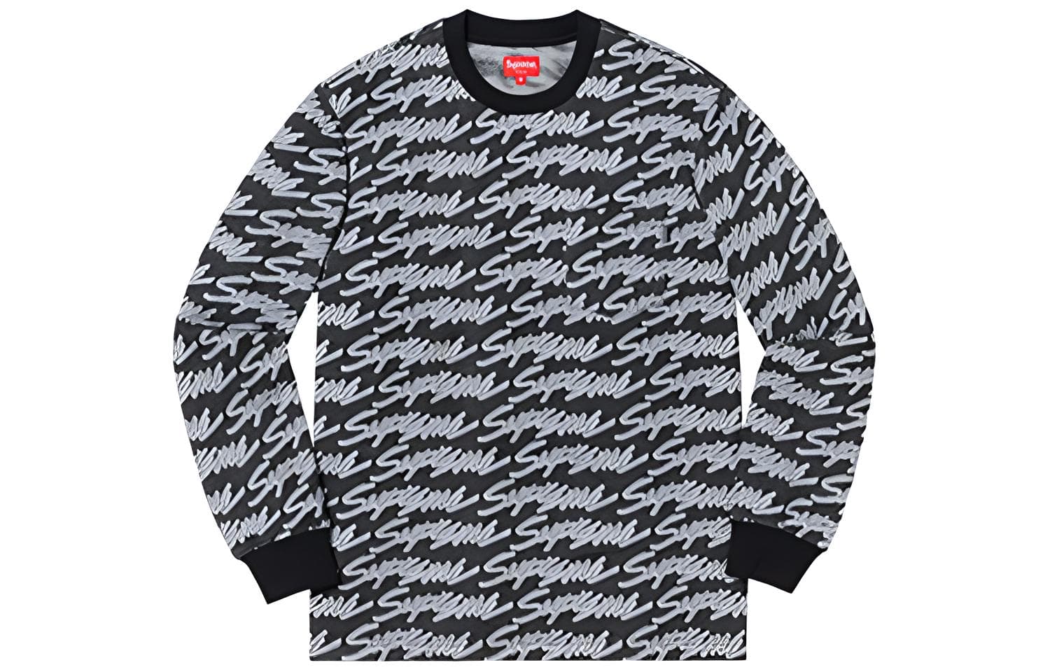 Футболка Supreme SS19 Signature Script Logo LS Pocket Tee - изображение 1
