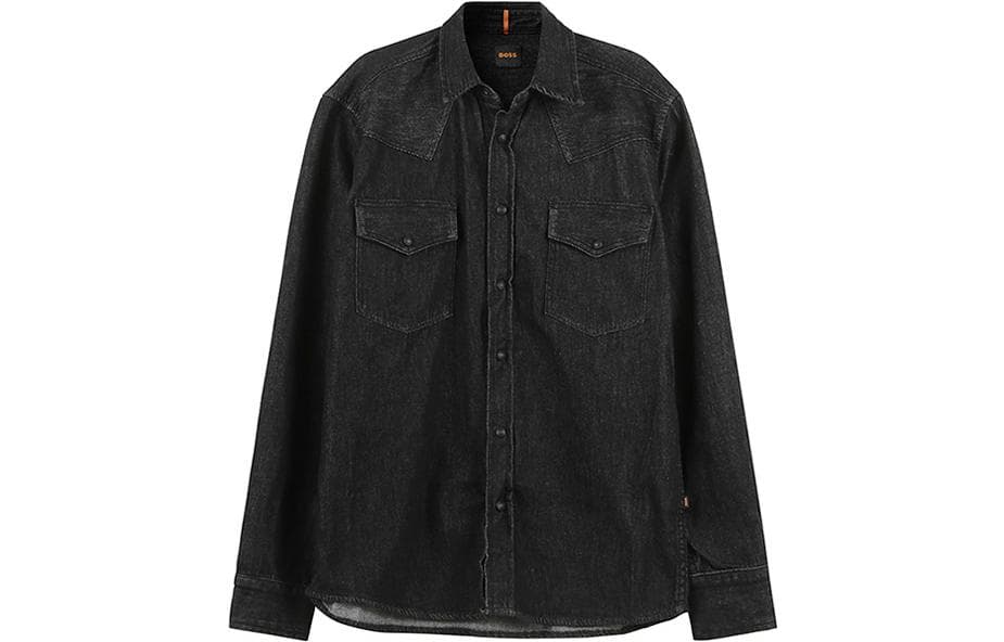 Джинсовая куртка HUGO BOSS Black Denim Jacket - изображение 1