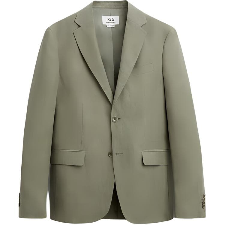 Пиджак ZARA Khaki Мужские Деловые Костюмы - изображение 1