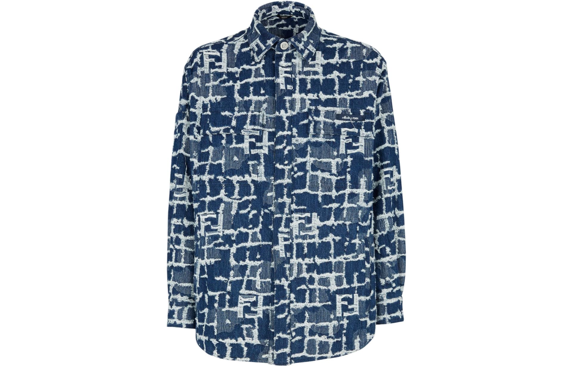 Джинсовая куртка Fendi SS24 Logo Denim Jacket - изображение 1