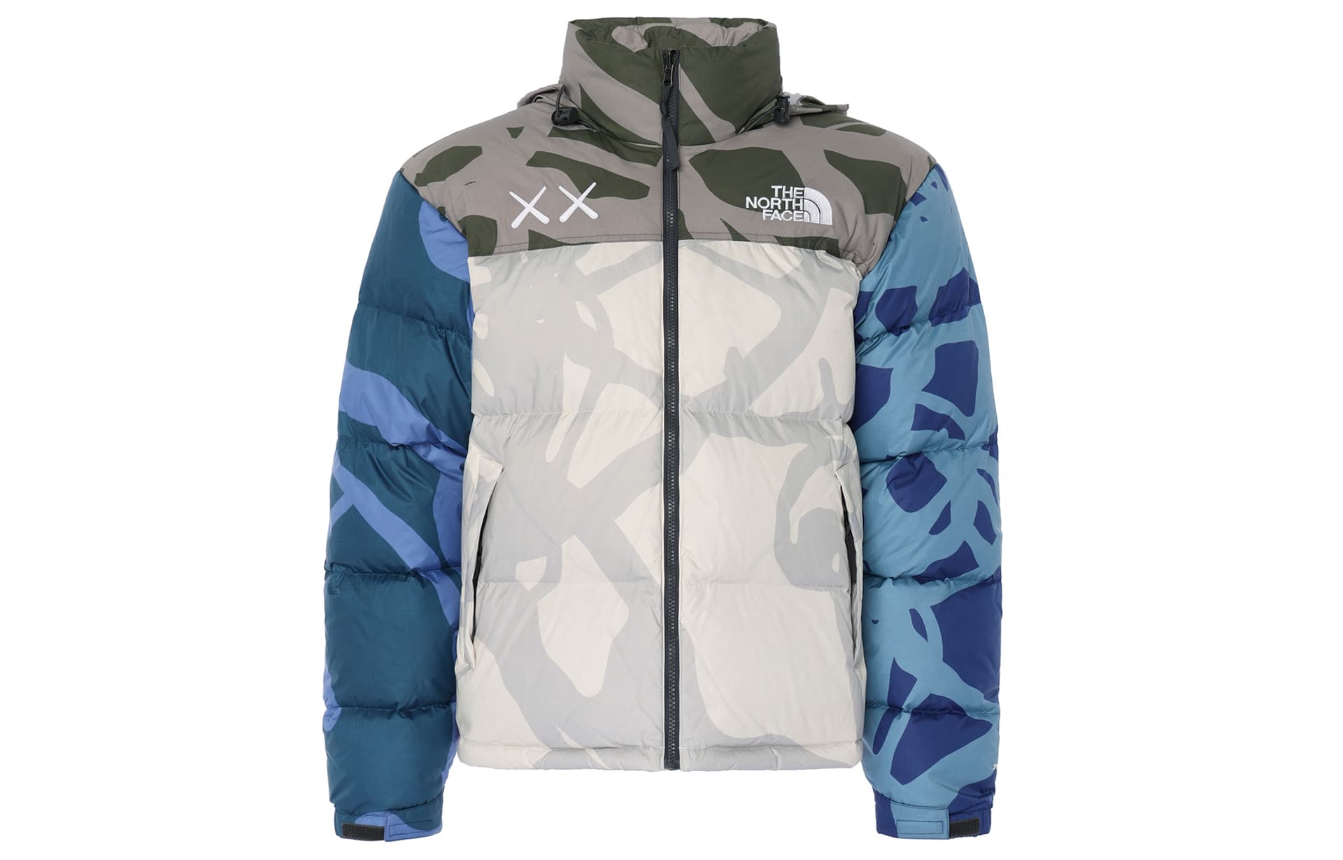 Зимняя куртка The North Face x KAWS 1996 Nuptse Grey - изображение 1