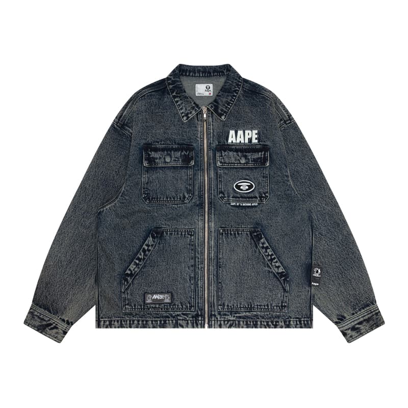 Джинсовая куртка Aape Denim Jacket Black - изображение 1