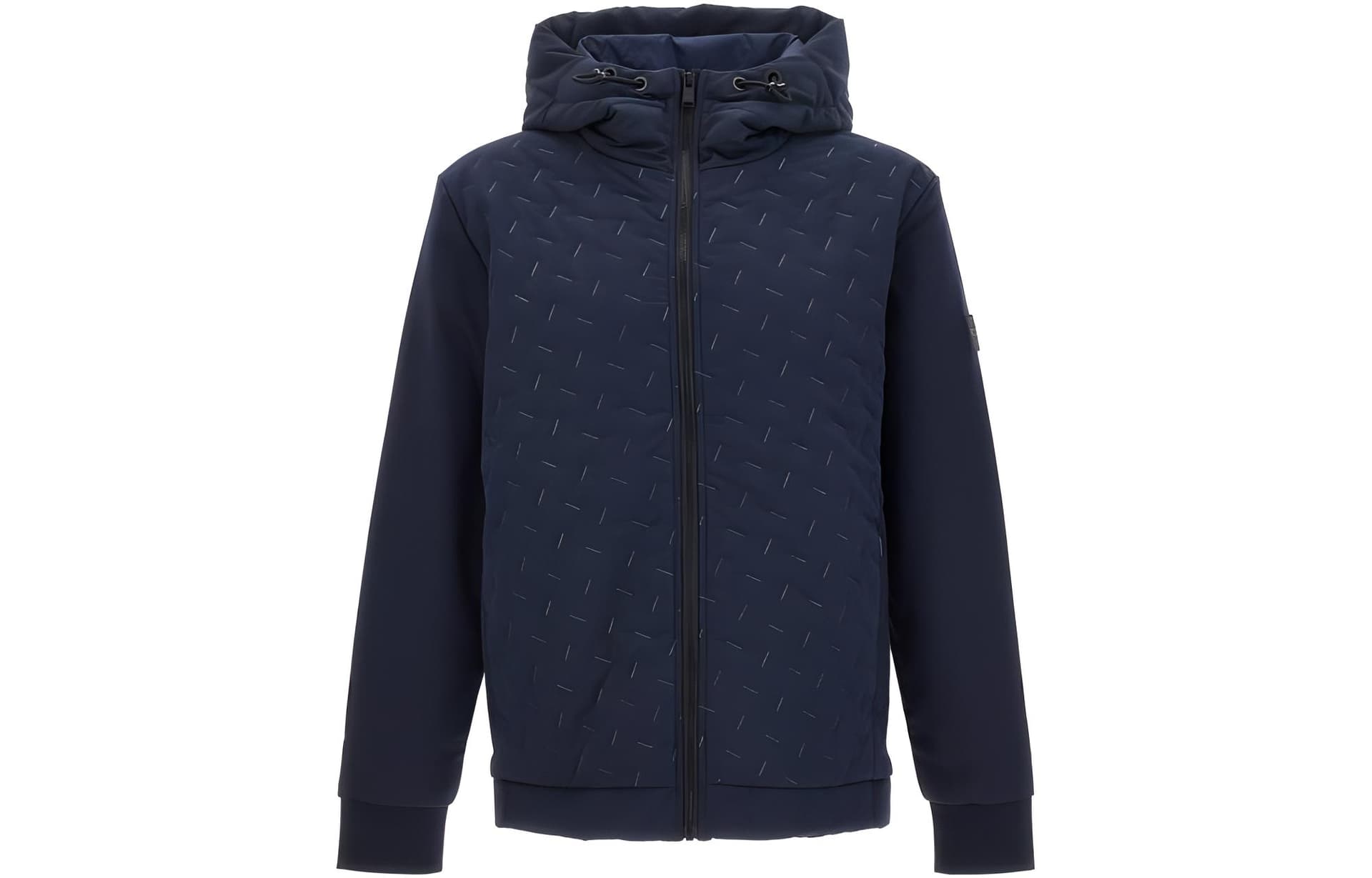 Куртка HUGO BOSS Куртка с манжетами и карманами на молнии, мужская, синяя - изображение 1