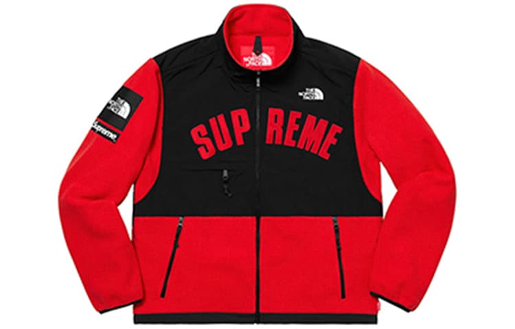 Куртка Supreme x The North Face Fleece Jacket Red - изображение 1