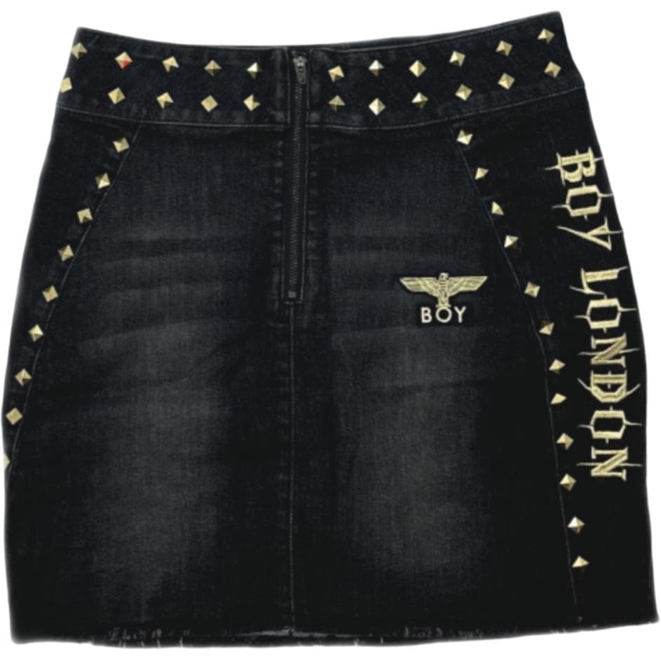 BOY LONDON Джинсовые короткие юбки Женские Черные - изображение 2