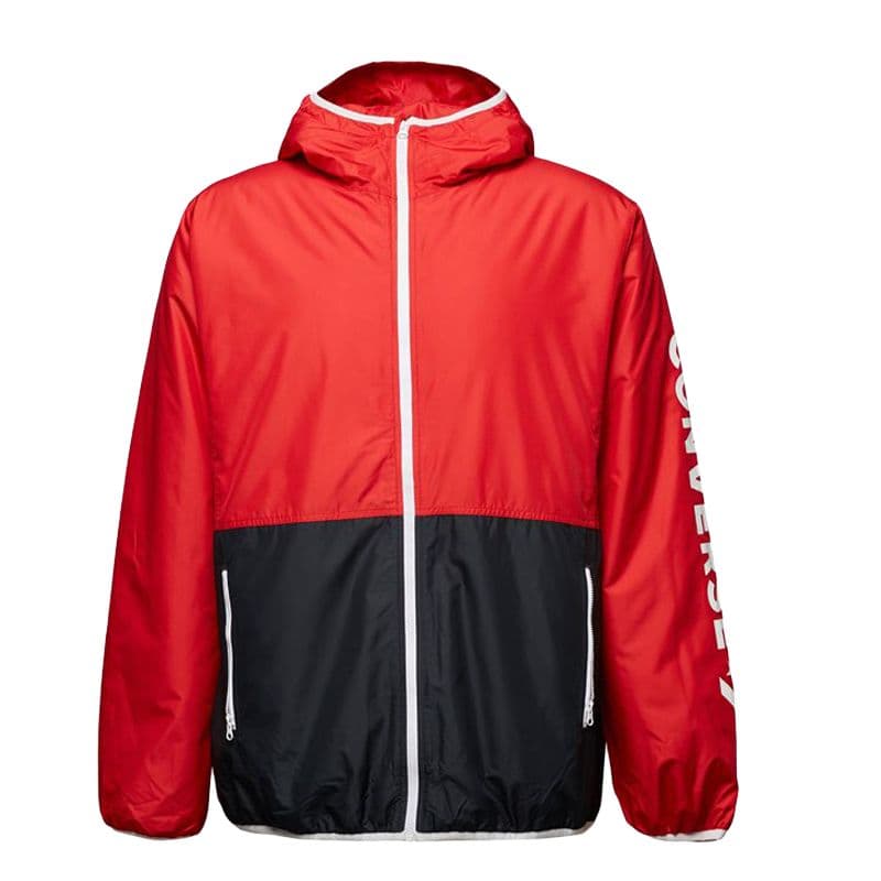 Куртка Converse Insulated Windbreaker С капюшоном Удобный Длинный рукав Куртки & Пальто Мужской Эмаль красный - изображение 1