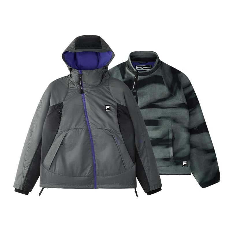 Зимняя куртка пуховик FILA FUSION X FILA X NEMEN Хлопковый пуховик Мужской Шикарный черный - изображение 1