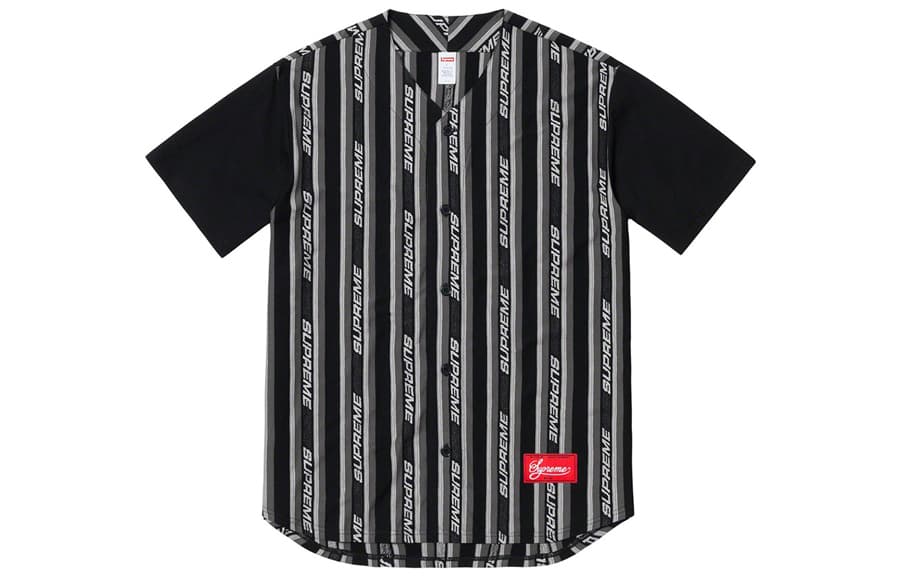 Бомбер Supreme Jacquard Logo Baseball Jersey Black - изображение 1