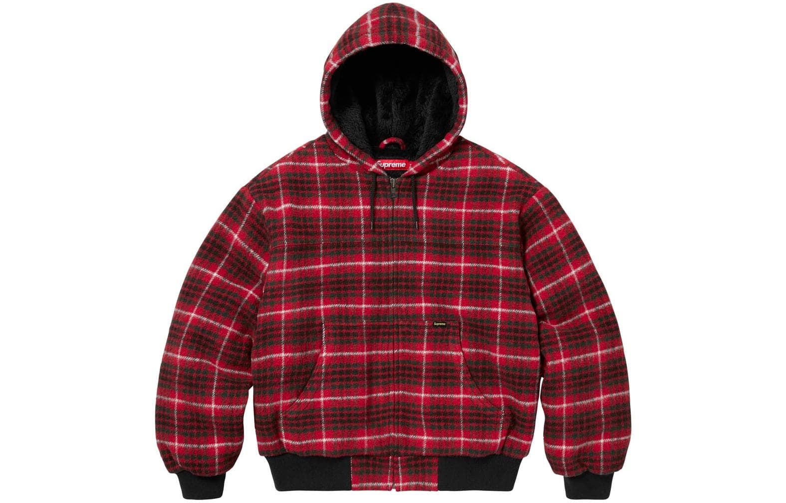 Куртка Supreme FW23 WEEK3 PLAID WOOL HOODED WORK JACKET - изображение 1