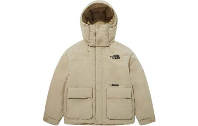 Зимняя куртка The North Face Logo Zip Hoodie Khaki - изображение 1