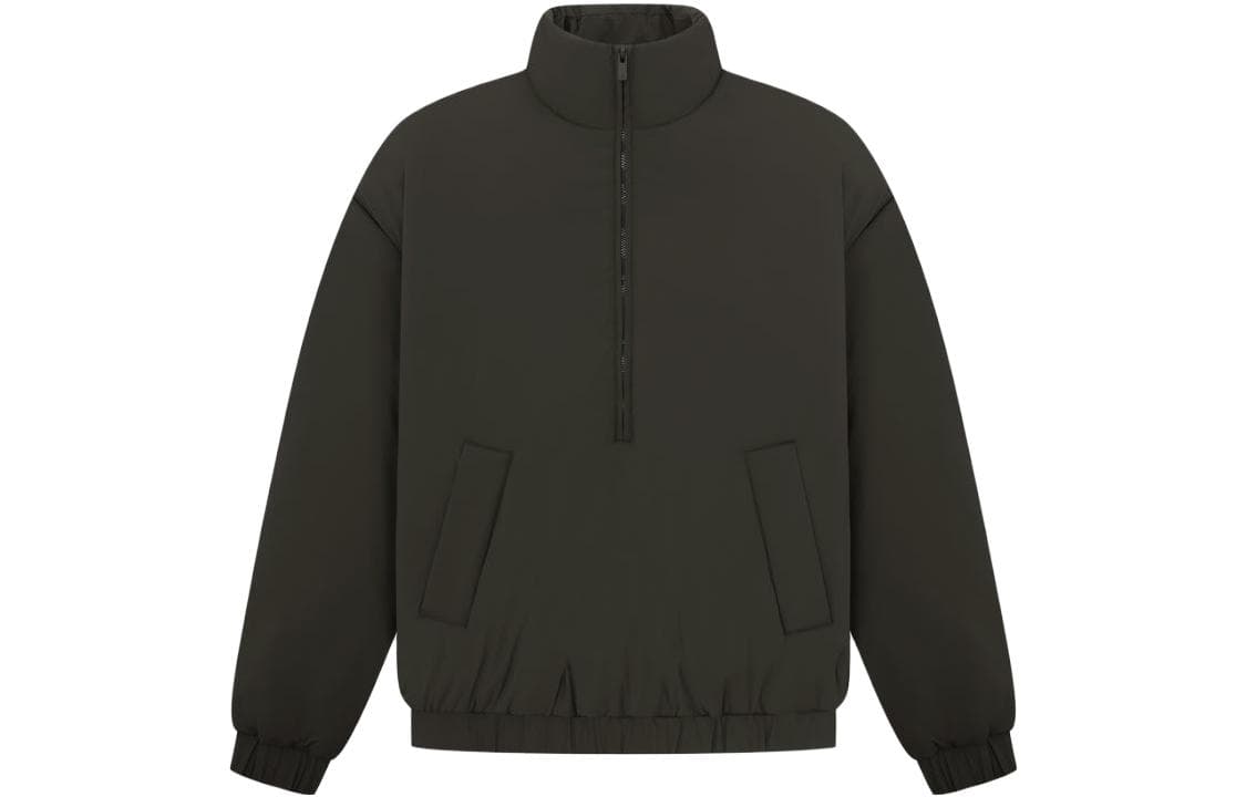 Зимняя куртка пуховик Fear of God Essentials SS23 nNylon Puffer Jacket Off Black Logo - изображение 1