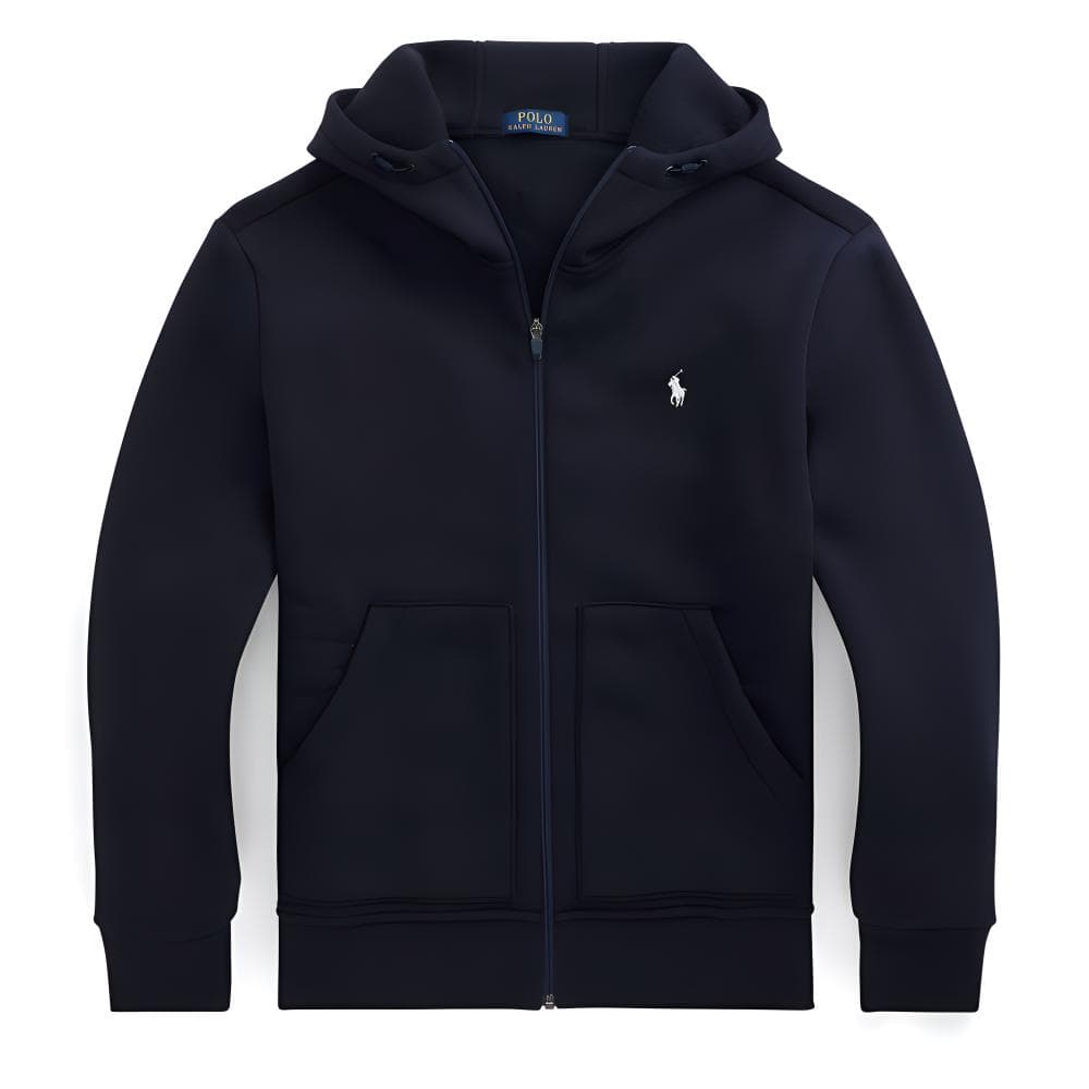 Худи Polo Ralph Lauren FW23 Логотип Вышивка С флисовой подкладкой С капюшоном Длинный рукав Толстовка Мужской Морской синий - изображение 1