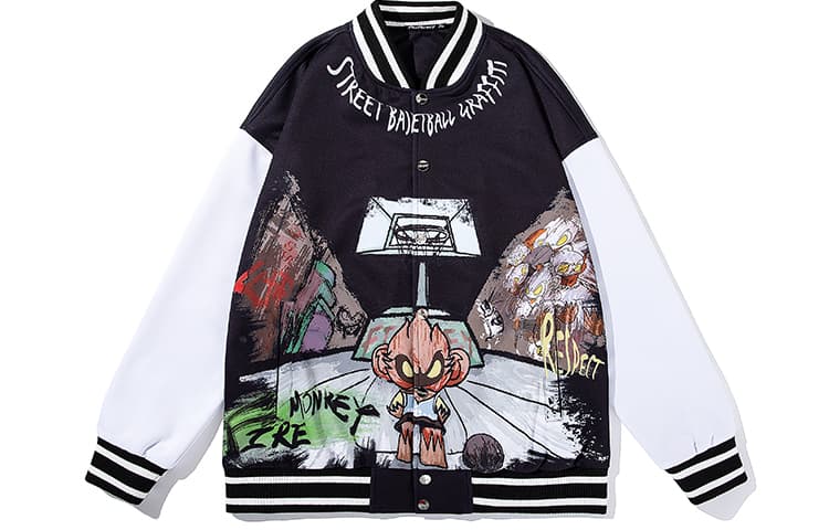 Бомбер FireMonkey Basketball Print Jacket Black - изображение 1