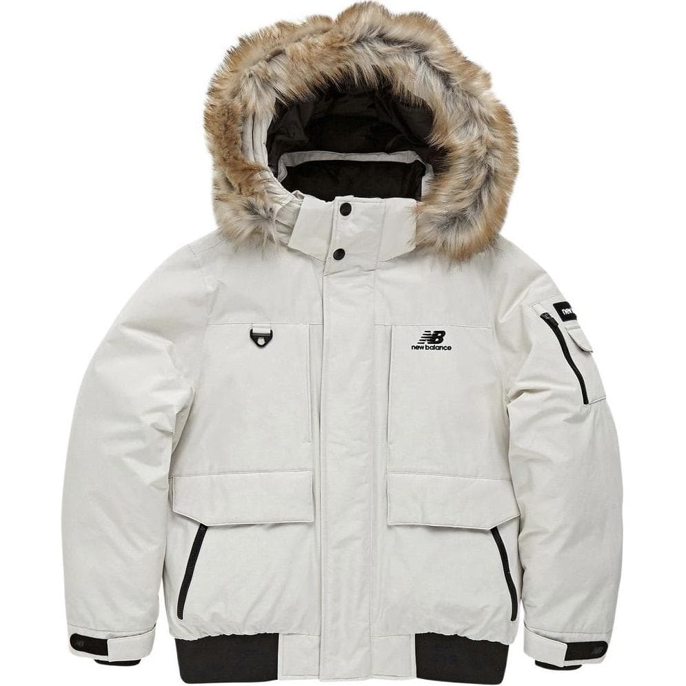 Зимняя куртка New Balance Пуховик Унисекс Сливочный - изображение 1