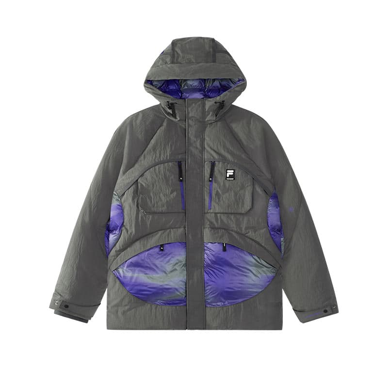 Зимняя куртка FILA FUSION NEMEN Мужской пуховик Tile серого цвета - изображение 1