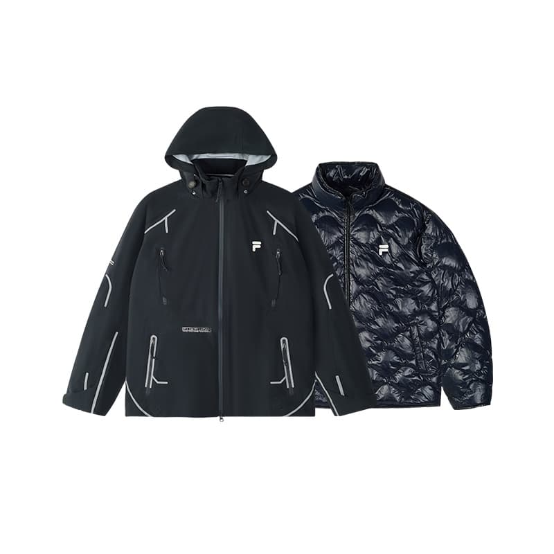 Зимняя куртка FILA FUSION Мужской пуховик Темно-синий Vux - изображение 1