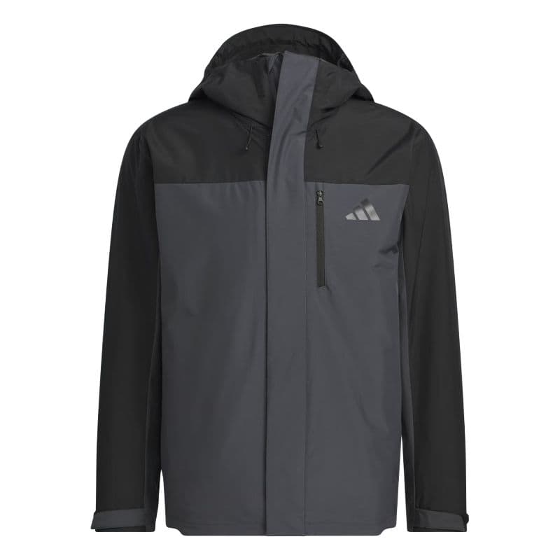 Куртка Adidas THREE In One Флис Куртка Ветрозащитная 3-в-1 с флисовой подкладкой Повседневная куртка с капюшоном Унисекс - изображение 1