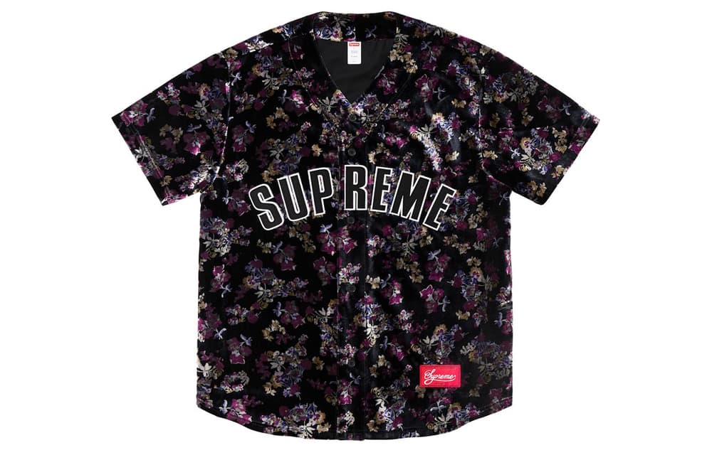 Бомбер Supreme Floral Velour Baseball Jersey - изображение 1