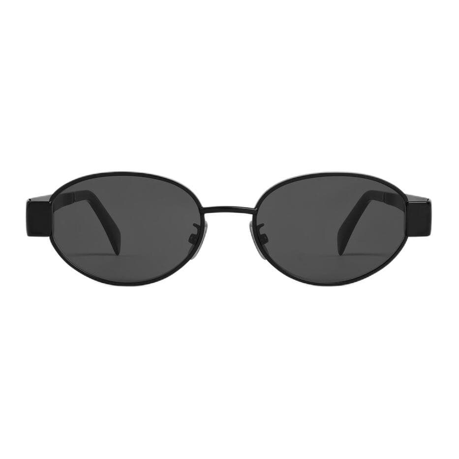 Солнцезащитные очки CELINE Оригинальный дизайн ОВАЛЬНЫЕ Солнцезащитные очки Женские Черные - изображение 2