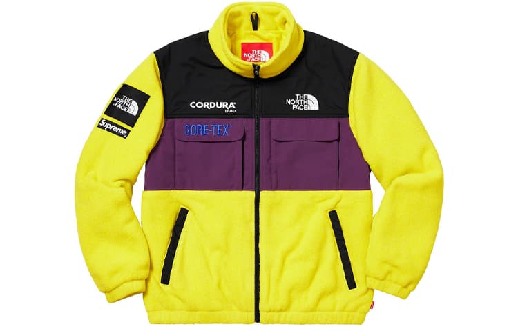 Куртка Supreme x The North Face Fleece Jacket Yellow - изображение 1