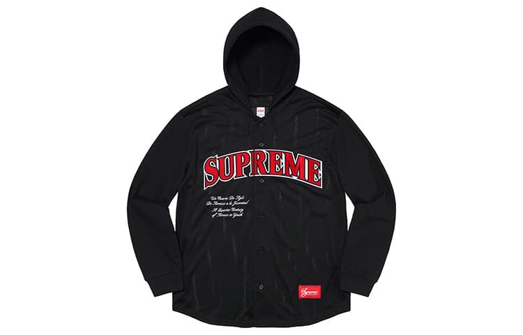 Бомбер Supreme SS20 Week 4 Mesh Hooded LS Baseball Jersey - изображение 1