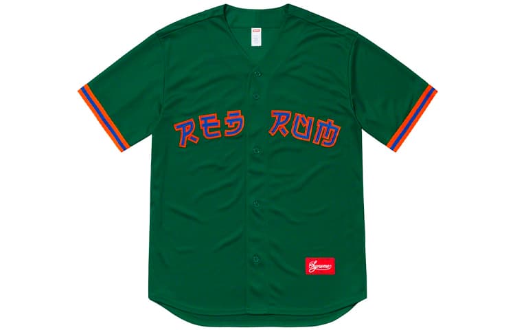 Бомбер Supreme SS19 Red Rum Baseball Jersey Green - изображение 1