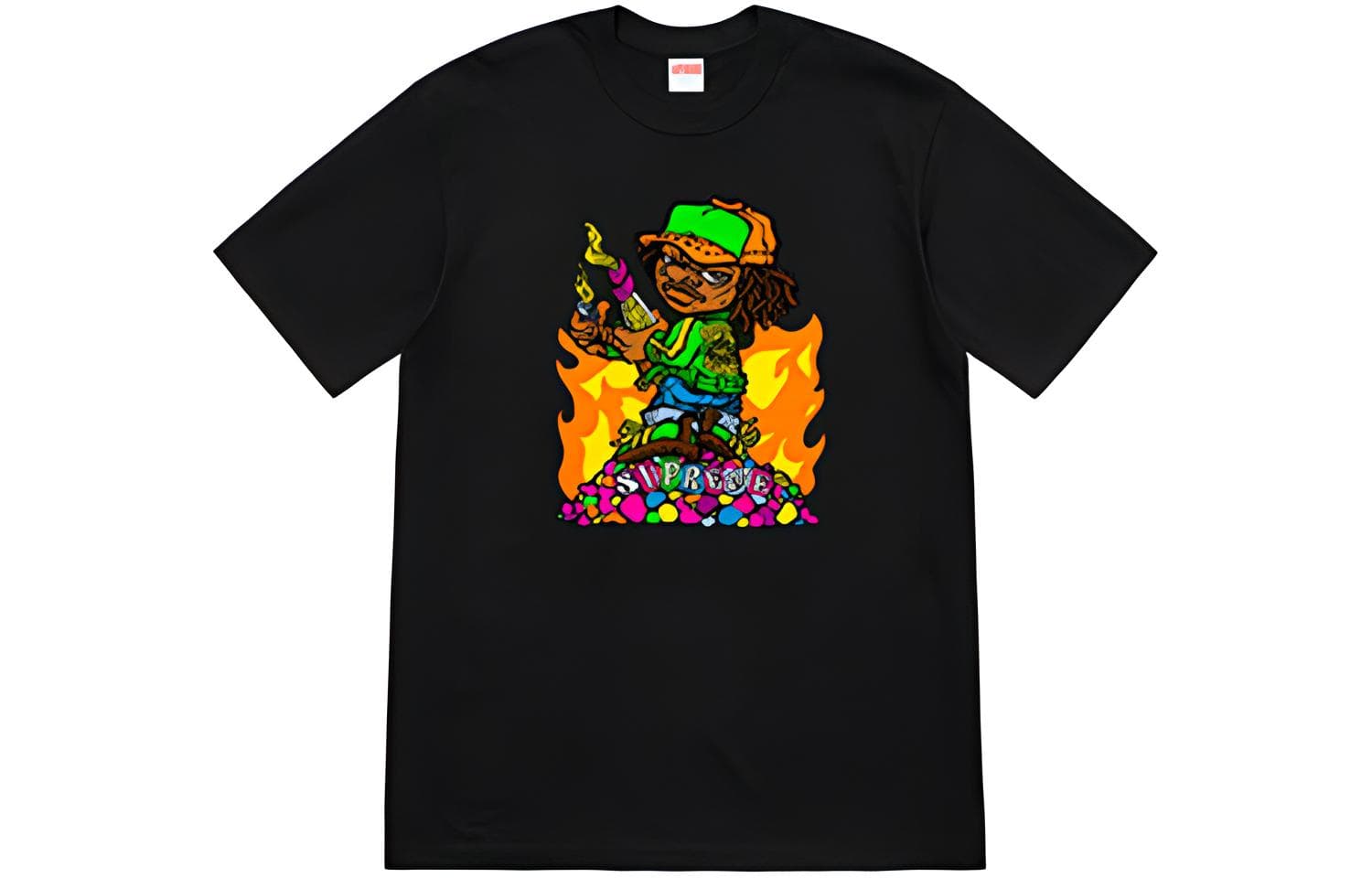Футболка Supreme SS19 Molotov Kid Tee Black - изображение 1