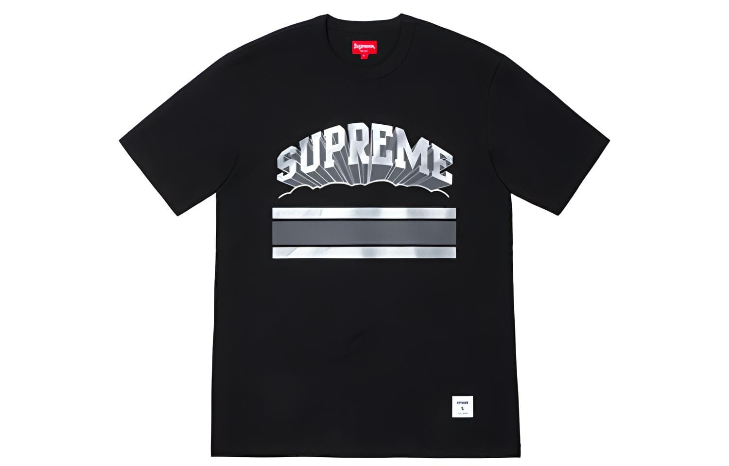 Футболка Supreme SS19 Cloud Arc Tee Black logoT - изображение 1