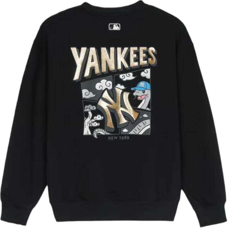 Худи MLB New York Yankees SS25 Толстовка Унисекс Черное - изображение 1