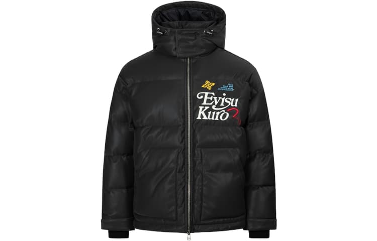 Зимняя куртка EVISU 2023AW Embroidered Down Jacket Black - изображение 1
