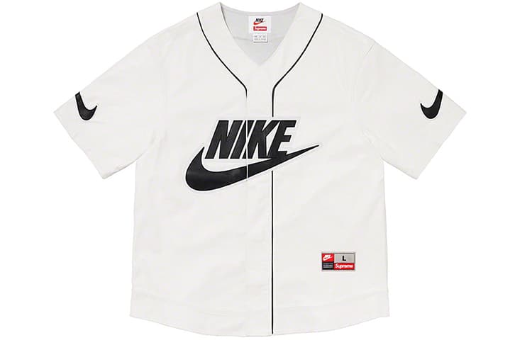 Бомбер Supreme x Nike Box Logo Leather Jacket White - изображение 1