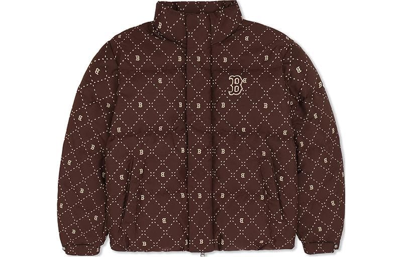 Зимняя куртка MLB 23FW Boston Red Sox Diamond Down Jacket Mallard Brown - изображение 1