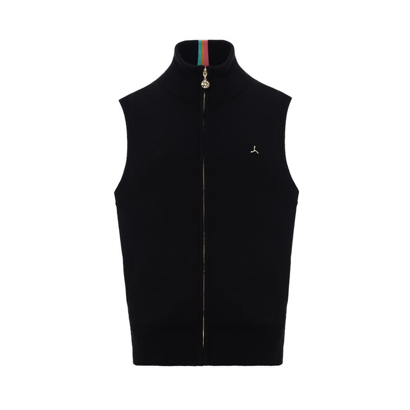 Жилет LI-NING 1990 Классическая серия Однотонный жилет с воротником-стойкой на молнии, комфортный, дышащий, универсальный, мужской, черный - изображение 1