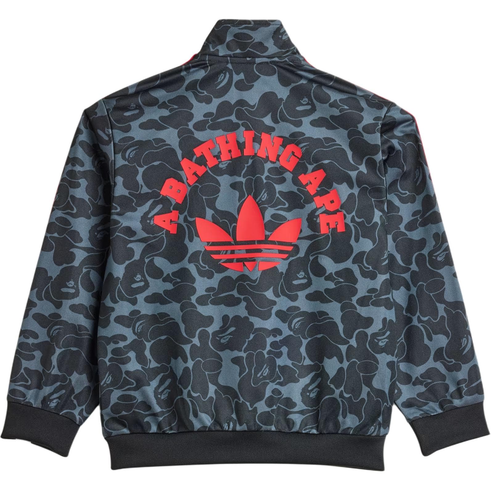 Adidas Originals X A Купание APE Повседневная спортивная одежда BapeTRACK Костюм SS25 Набор волшебных цветов Черный - изображение 3