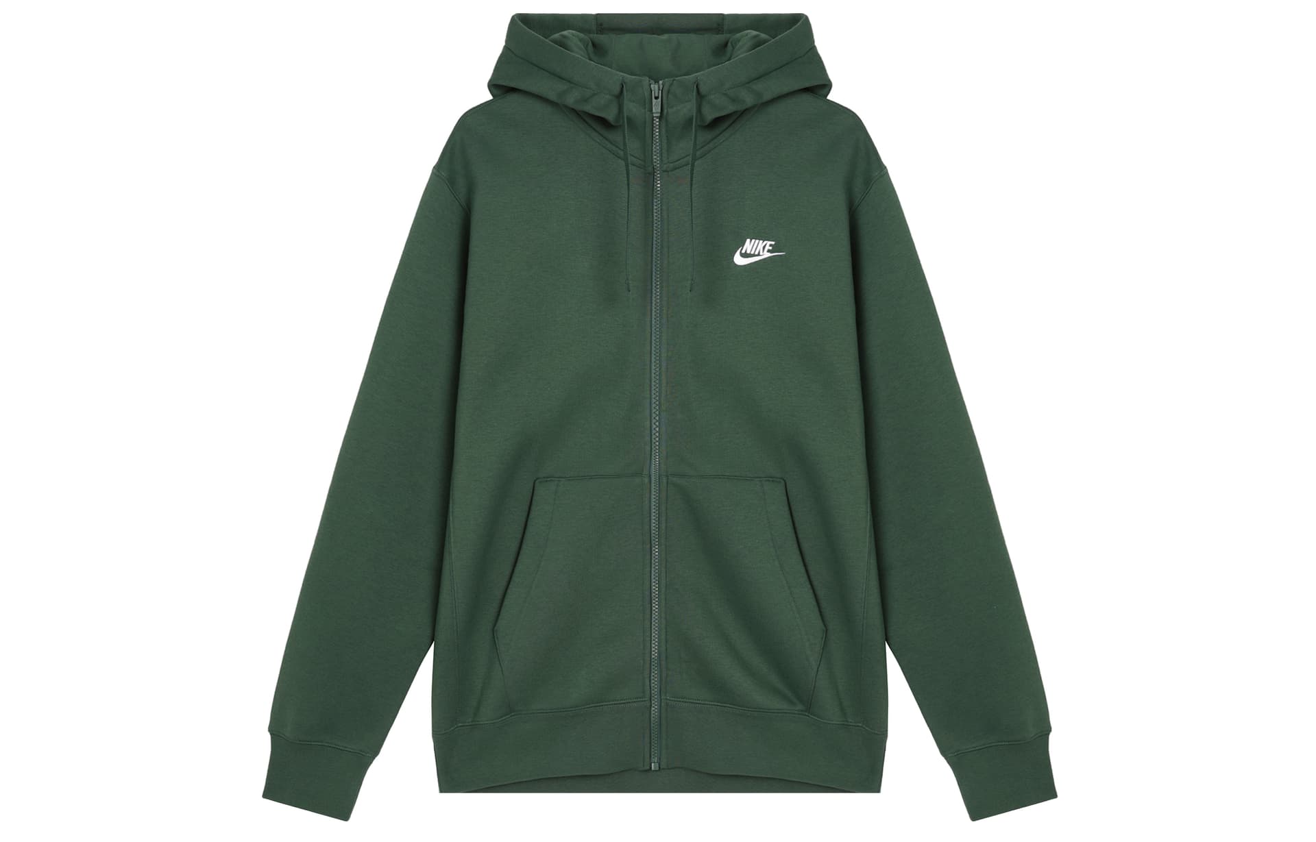 Куртка Nike Sportswear Club Флис Удобный С манжетами Молния Открытая застежка (кардиган) С капюшоном Куртки Пальто Мужской - изображение 1