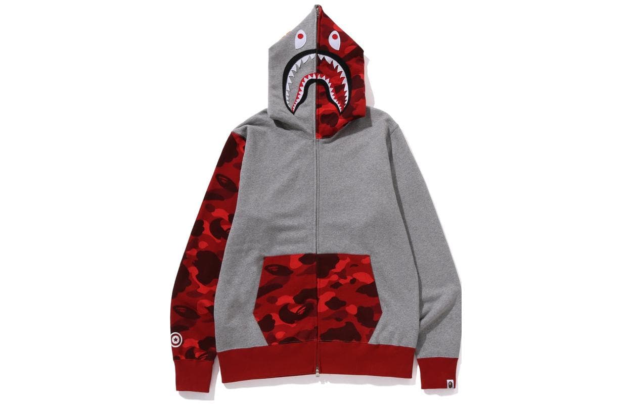 Куртка A BATHING APE Shark Print Hoodie Jacket - изображение 1