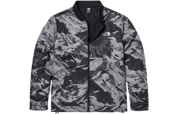 Зимняя куртка пуховик The North Face Mountain Print Reversible Jacket Black - изображение 1