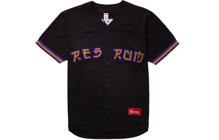 Бомбер Supreme SS19 Red Rum Baseball Jersey Black - изображение 1