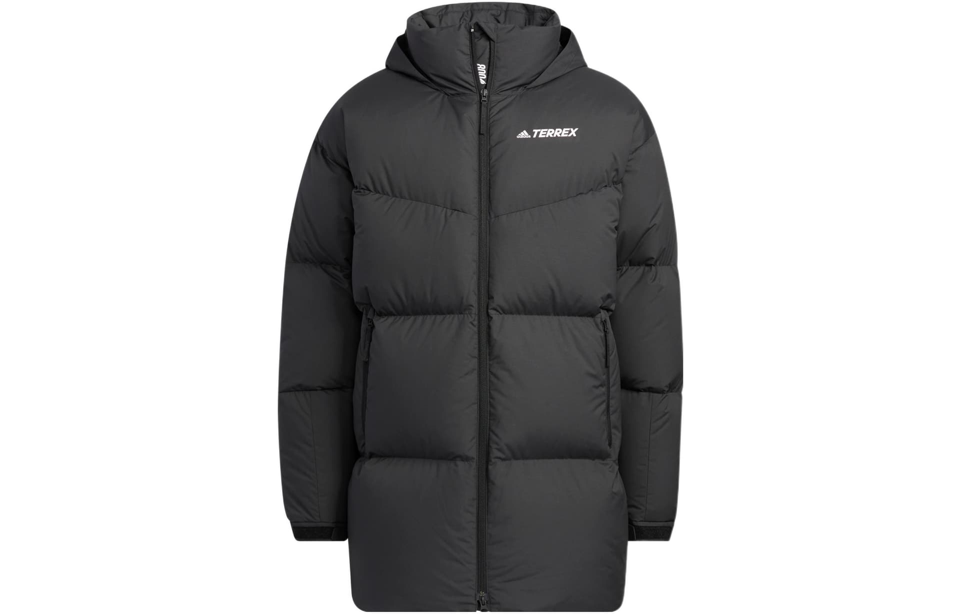 Зимняя куртка adidas Long Zip Hoodie Down Jacket Black - изображение 1