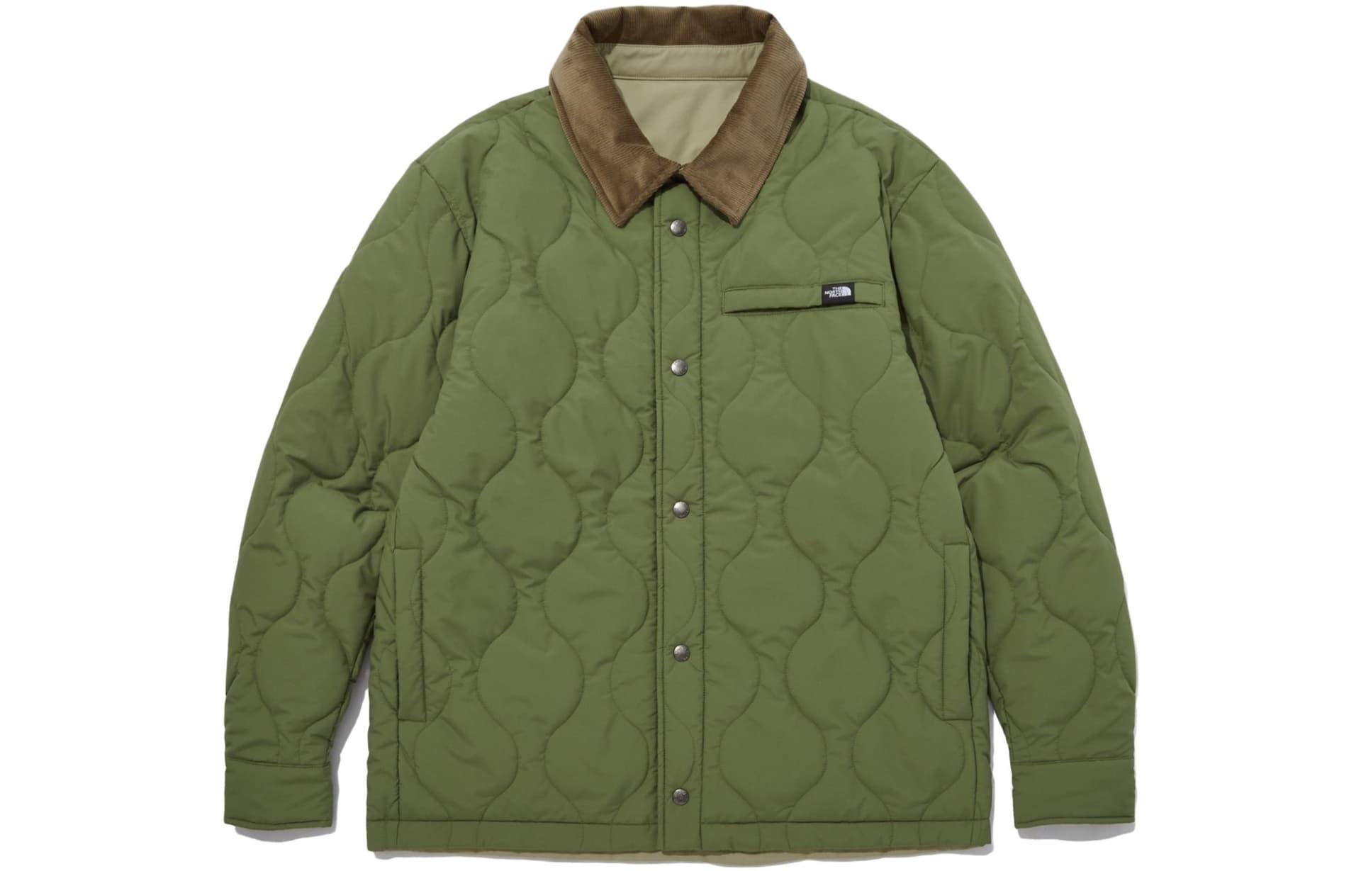 Зимняя куртка пуховик The North Face Rvs V Nuptse Shacket Olive - изображение 1